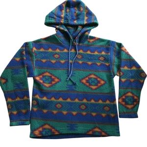 Kids Aztec Fleece Pullover Hoodie